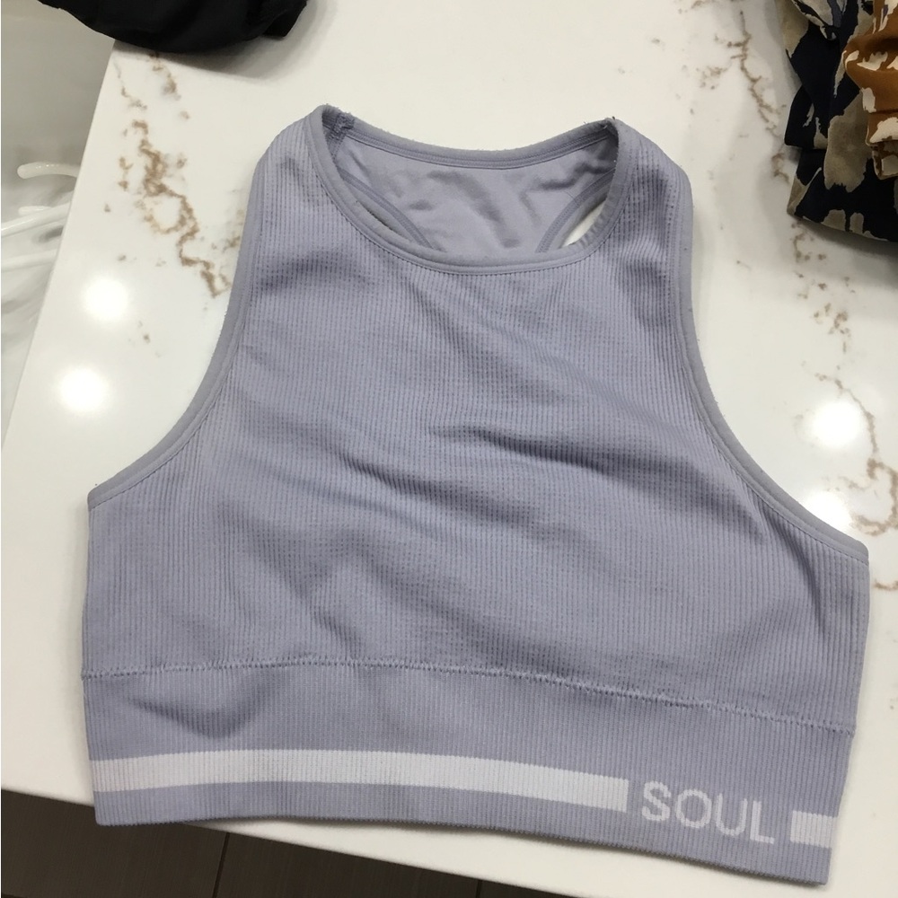 Light Gray/blue Sports Bra